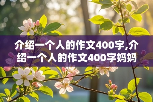 介绍一个人的作文400字,介绍一个人的作文400字妈妈