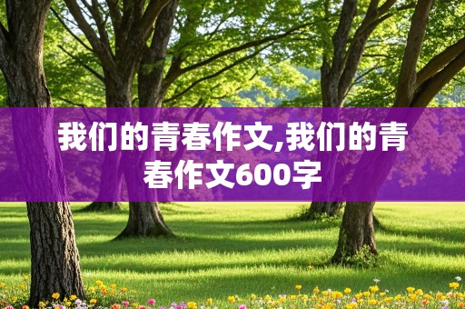 我们的青春作文,我们的青春作文600字