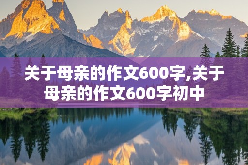 关于母亲的作文600字,关于母亲的作文600字初中