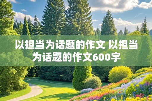 以担当为话题的作文 以担当为话题的作文600字