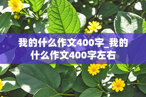 我的什么作文400字_我的什么作文400字左右