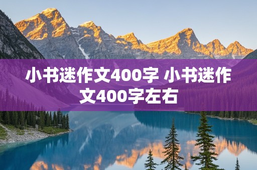 小书迷作文400字 小书迷作文400字左右