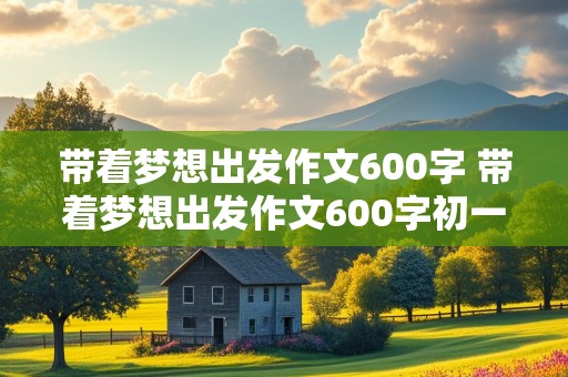 带着梦想出发作文600字 带着梦想出发作文600字初一