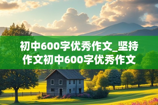 初中600字优秀作文_坚持作文初中600字优秀作文