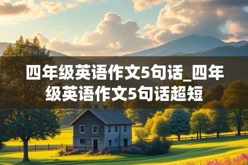 四年级英语作文5句话_四年级英语作文5句话超短