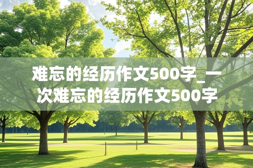 难忘的经历作文500字_一次难忘的经历作文500字