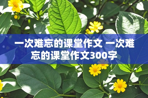 一次难忘的课堂作文 一次难忘的课堂作文300字