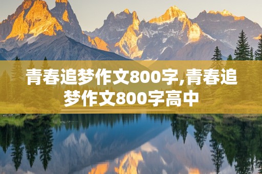 青春追梦作文800字,青春追梦作文800字高中