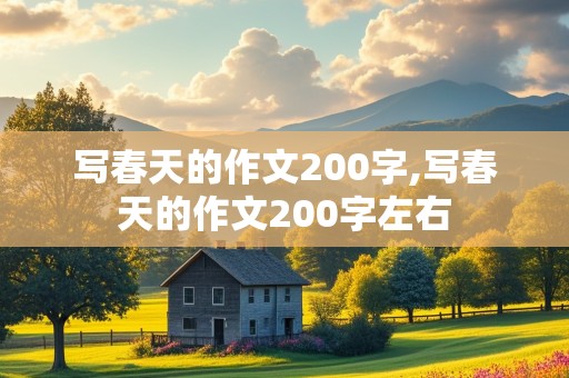 写春天的作文200字,写春天的作文200字左右