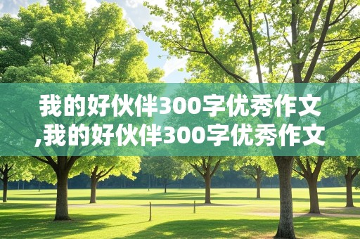 我的好伙伴300字优秀作文,我的好伙伴300字优秀作文三年级