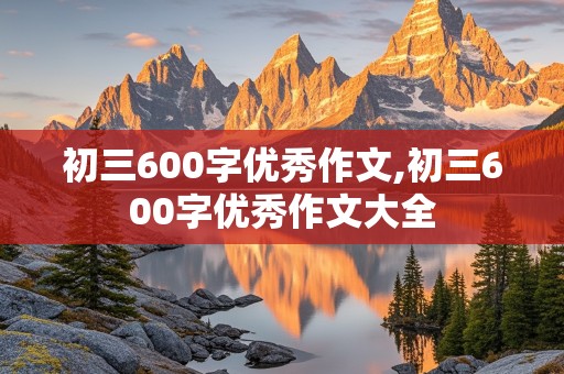 初三600字优秀作文,初三600字优秀作文大全