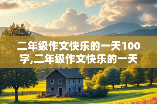 二年级作文快乐的一天100字,二年级作文快乐的一天100字左右