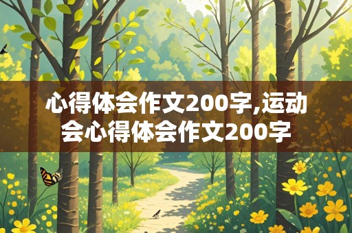 心得体会作文200字,运动会心得体会作文200字