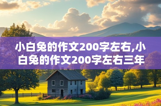 小白兔的作文200字左右,小白兔的作文200字左右三年级