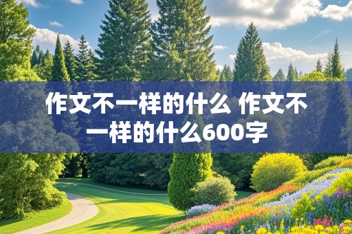 作文不一样的什么 作文不一样的什么600字