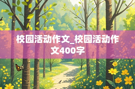 校园活动作文_校园活动作文400字