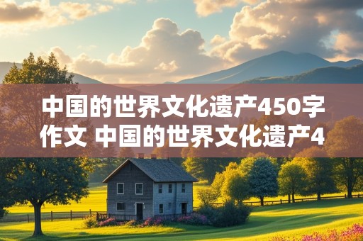 中国的世界文化遗产450字作文 中国的世界文化遗产450字作文免费