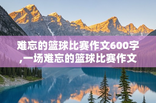 难忘的篮球比赛作文600字,一场难忘的篮球比赛作文600字