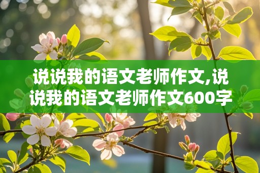 说说我的语文老师作文,说说我的语文老师作文600字