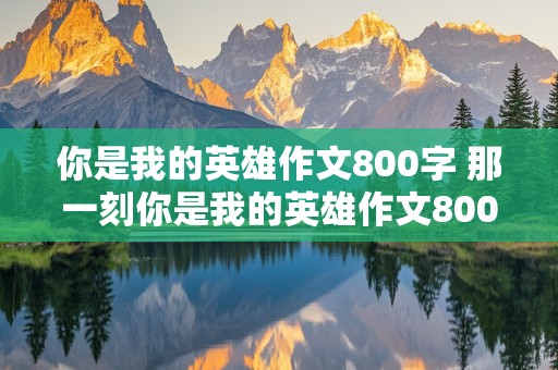 你是我的英雄作文800字 那一刻你是我的英雄作文800字