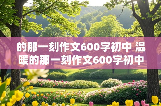 的那一刻作文600字初中 温暖的那一刻作文600字初中