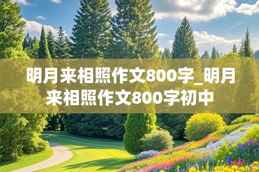 明月来相照作文800字_明月来相照作文800字初中