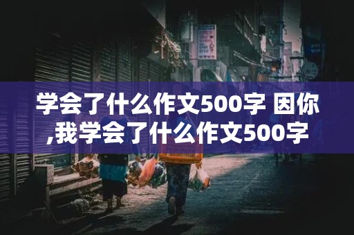 学会了什么作文500字 因你,我学会了什么作文500字