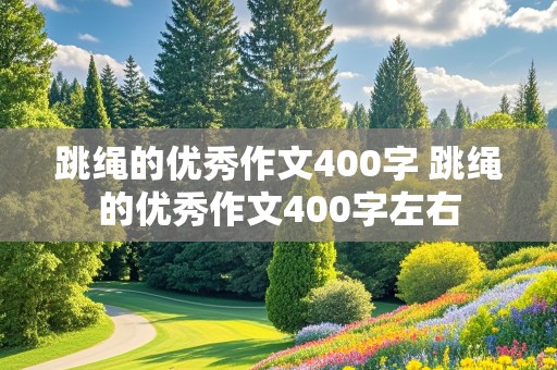 跳绳的优秀作文400字 跳绳的优秀作文400字左右