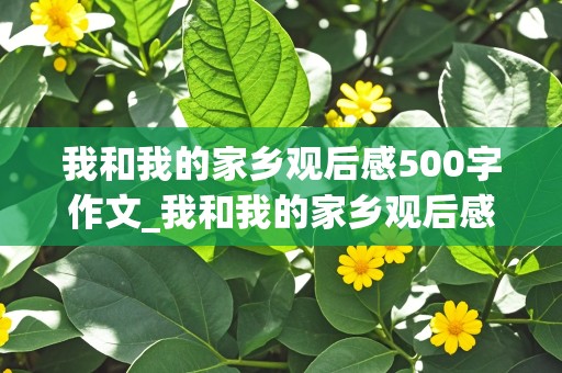 我和我的家乡观后感500字作文_我和我的家乡观后感500字作文怎么写