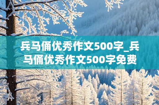 兵马俑优秀作文500字_兵马俑优秀作文500字免费