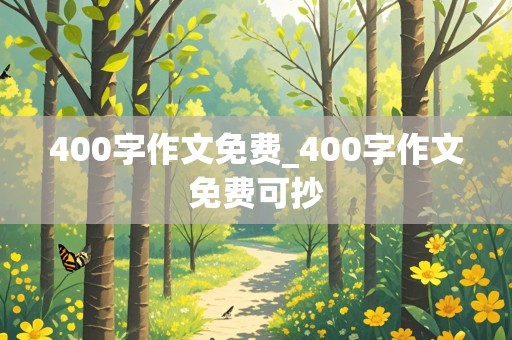 400字作文免费_400字作文免费可抄