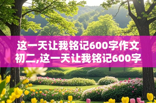 这一天让我铭记600字作文初二,这一天让我铭记600字作文初二上册