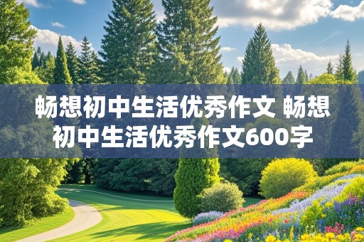 畅想初中生活优秀作文 畅想初中生活优秀作文600字