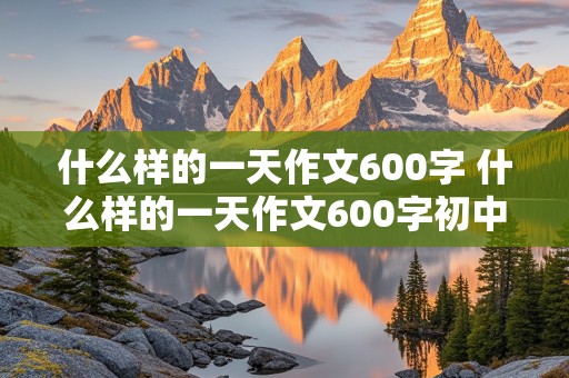 什么样的一天作文600字 什么样的一天作文600字初中