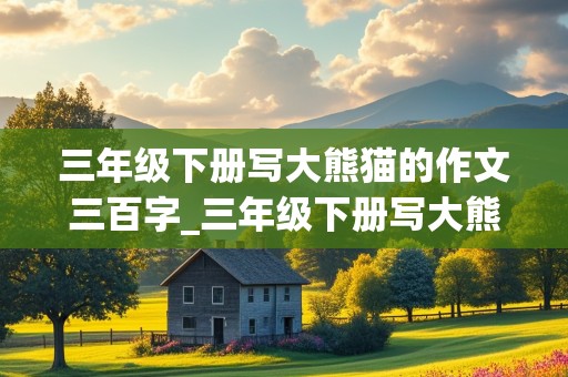 三年级下册写大熊猫的作文三百字_三年级下册写大熊猫的作文三百字左右