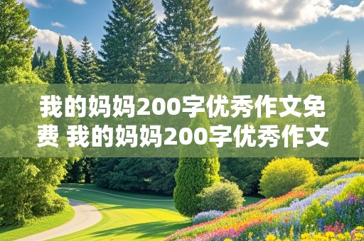 我的妈妈200字优秀作文免费 我的妈妈200字优秀作文免费三年级