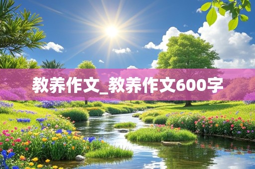 教养作文_教养作文600字