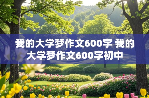 我的大学梦作文600字 我的大学梦作文600字初中