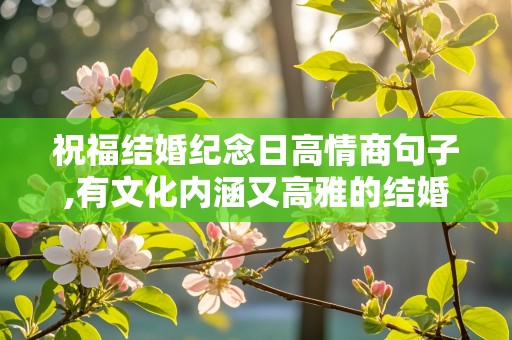 祝福结婚纪念日高情商句子,有文化内涵又高雅的结婚祝福语