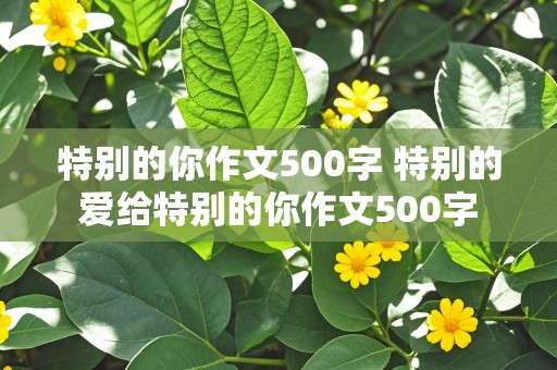 特别的你作文500字 特别的爱给特别的你作文500字