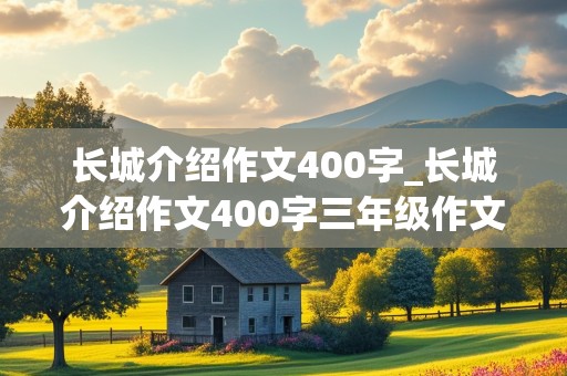 长城介绍作文400字_长城介绍作文400字三年级作文