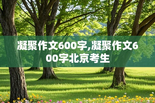 凝聚作文600字,凝聚作文600字北京考生