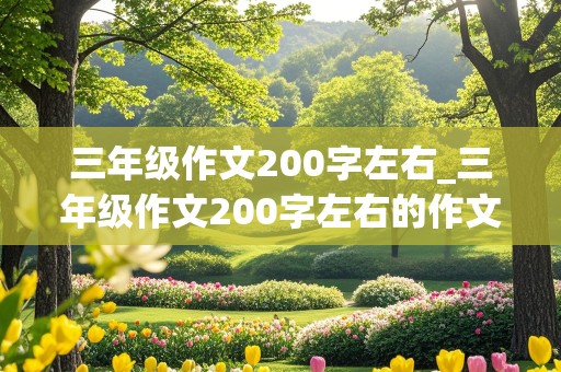 三年级作文200字左右_三年级作文200字左右的作文