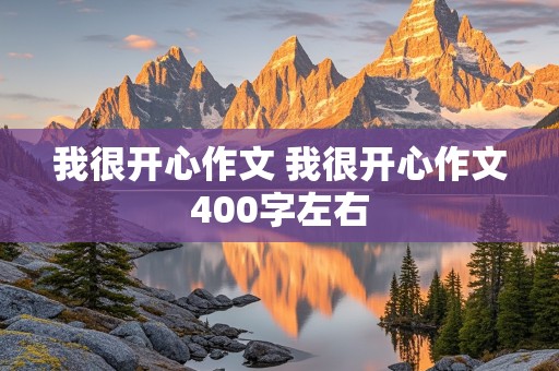 我很开心作文 我很开心作文400字左右