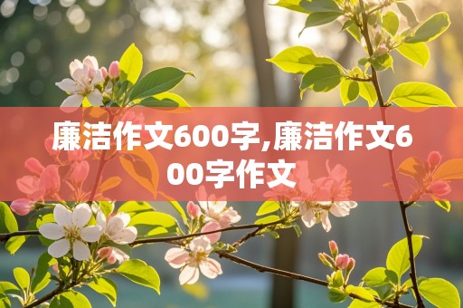 廉洁作文600字,廉洁作文600字作文