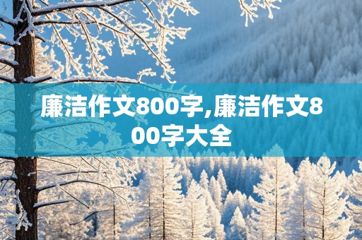 廉洁作文800字,廉洁作文800字大全