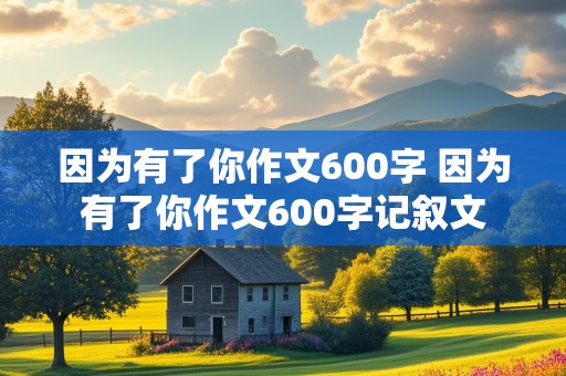 因为有了你作文600字 因为有了你作文600字记叙文