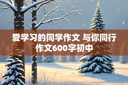 爱学习的同学作文 与你同行作文600字初中