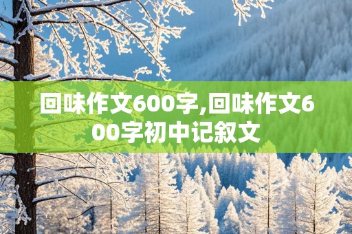 回味作文600字,回味作文600字初中记叙文