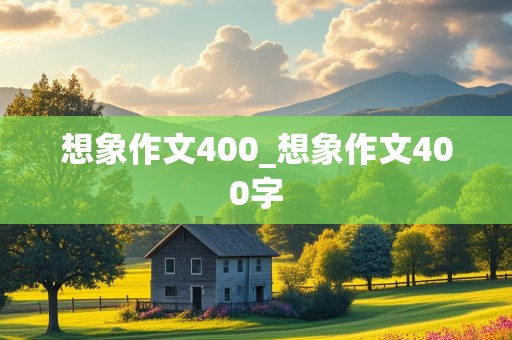 想象作文400_想象作文400字